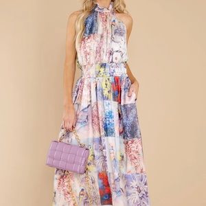 Ina It's Destiny Lavender Floral Print Maxi Size M